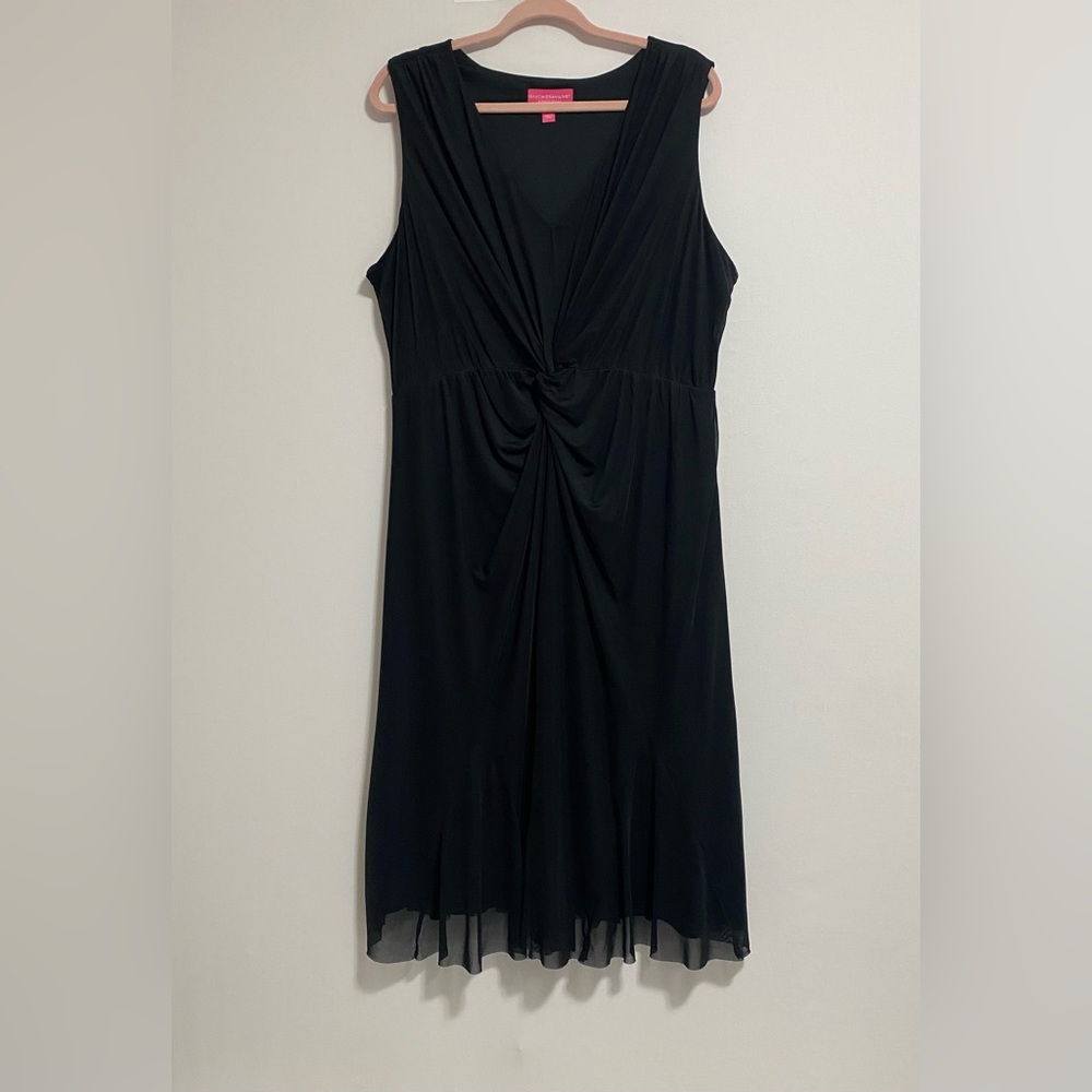 Isaac Mizrahi Black Midi Dress